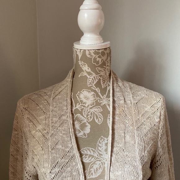 Eileen Fisher Natural Karma Ripple Stitch Cardigan - Picture 5 of 11